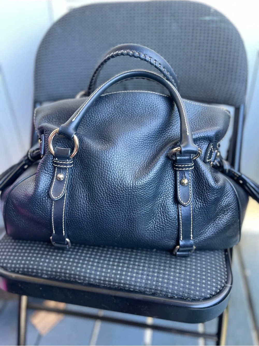 DOONEY & BOURKE LARGE PEBBLE GRAIN SATCHEL